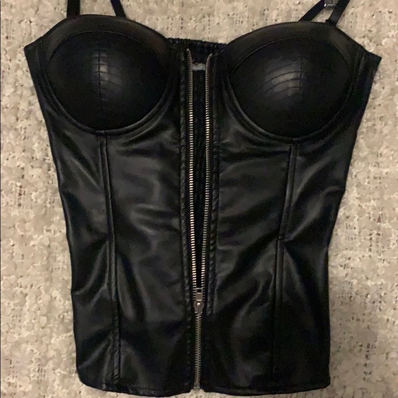 Charlotte Russe Faux Leather Bustier - Picture 2 of 3